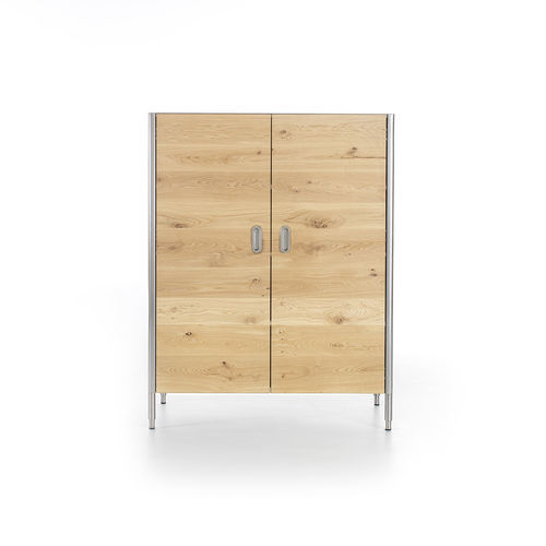 现代风格厨房收纳柜 - 128/165 DISPENSA/2 - ALPES-INOX - 栎木 / 不锈钢