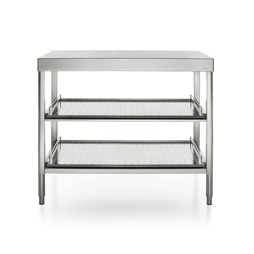 不锈钢料理台 - 100C-CONTENIMENTO-1 - ALPES-INOX - 带收纳 / 家用
