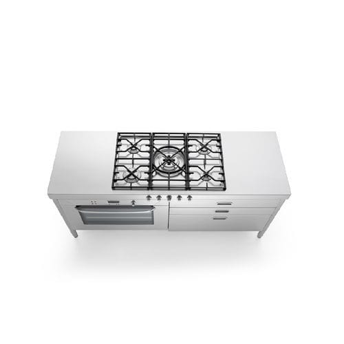 燃气组合灶 - C190-F90+C90/1 - ALPES-INOX - 电动 / 5眼 / 单烤箱