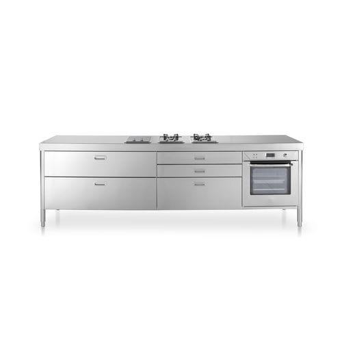 燃气组合灶 - C280-C120+C90+F60/1 - ALPES-INOX - 电动 / 双眼 / 单烤箱