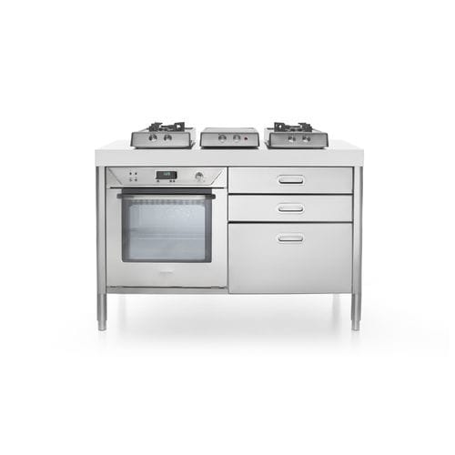 燃气组合灶 - C130-F60+C60/1 - ALPES-INOX - 电动 / 电磁感应 / 4眼