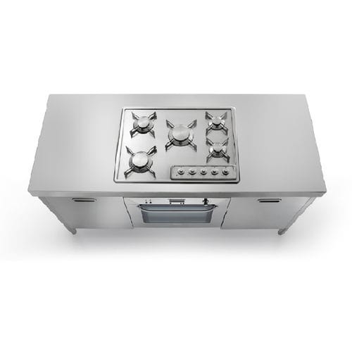 燃气组合灶 - C160-A45+F60+A45/1 - ALPES-INOX - 电动 / 5眼 / 单烤箱