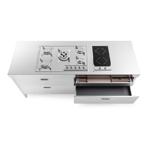 燃气灶台 - C190-C90+C90/2 - ALPES-INOX - 电磁感应 / 5眼 / 嵌入式