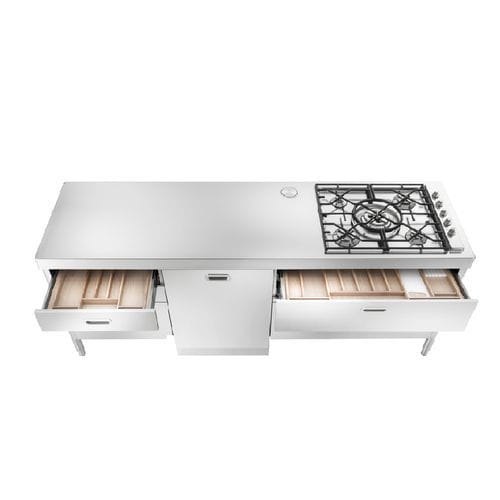 燃气灶台 - C220-C60+L60+C90/1 - ALPES-INOX - 5眼 / 嵌入式 / 带杠杆