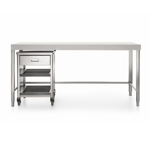 独立整体厨房组件 - 190C-BANCO-1 - ALPES-INOX - 独立式 / 脚轮 / 带抽屉