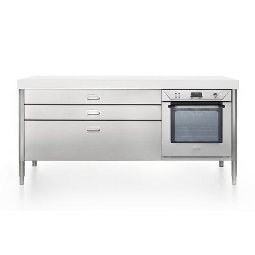 独立整体厨房组件 - 190C-C120+F60/1 - ALPES-INOX - 独立式 / 前厨 / 带抽屉