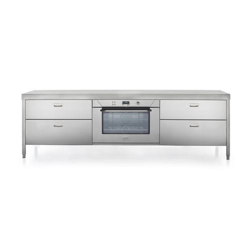 独立整体厨房组件 - 280C-C90+F90+C90/1 - ALPES-INOX - 独立式 / 前厨 / 带抽屉