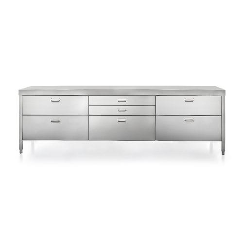 独立整体厨房组件 - 280C-CONTENIMENTO-1 - ALPES-INOX - 独立式 / 带抽屉