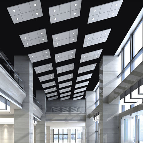 铝制吊顶 - Foshan Henglicai Building Materials Co.,Ltd. - 铝合金 / 板式 / 用于会议大厅