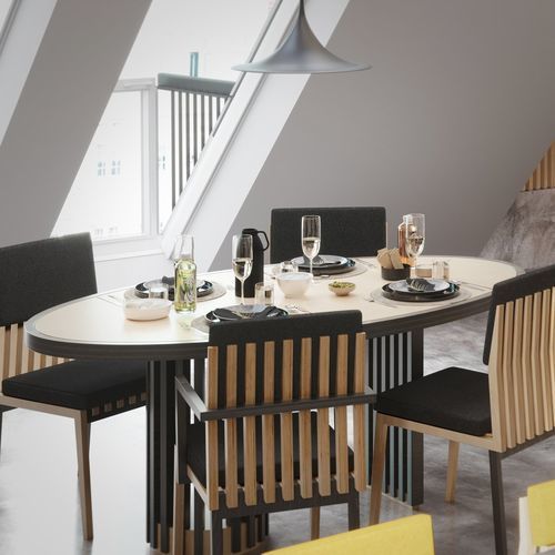 现代风格餐桌 - AALTO - Laengsel - 胶合板 / 桦木 / 桦木桌脚