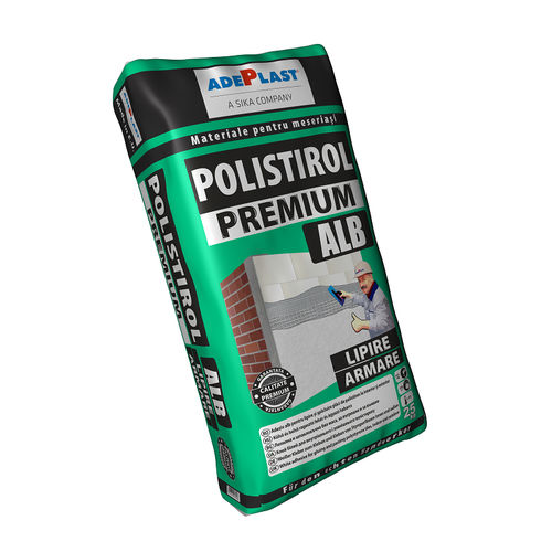 隔热砂浆胶合剂 - POLISTIROL PREMIUM ALB  - AdePlast - 用于外墙外部隔热 / 隔热板 / 隔音板