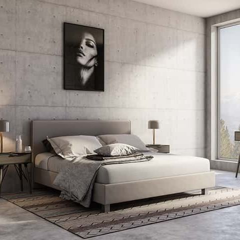 双人床 - Swissbed Silhouette - Swissflex - 现代风格 / 可定制 / 布料