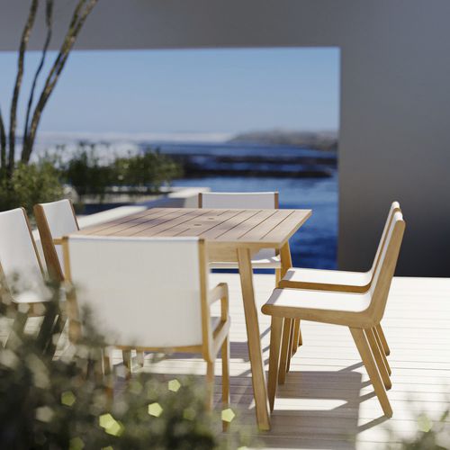 现代风格餐厅椅 - SOLIS - Model No. Furniture - 户外 / 树脂 / 樱桃木桌脚