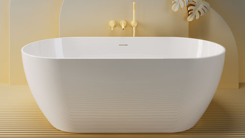 椭圆浴缸 - NUKURU SHINE - ZENON SMART SOLID SURFACE - 岛台式 / 住宅用 / 丙烯塑料