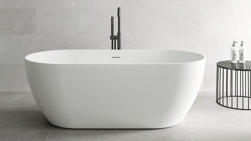椭圆浴缸 - NUKURU MATT - ZENON SMART SOLID SURFACE - 岛台式 / 住宅用 / 丙烯塑料