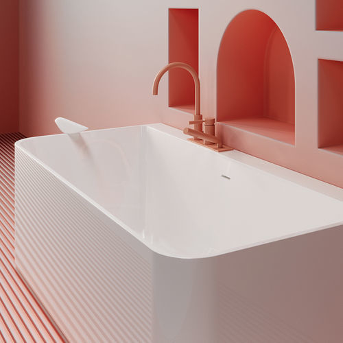 靠墙浴缸 - KIVU - ZENON SMART SOLID SURFACE - 住宅用 / 丙烯塑料 / 现代风格