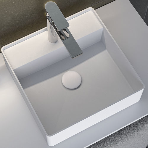 台上盆 - TAMESIS TL - ZENON SMART SOLID SURFACE - 坚硬表面 / 哑光效果 / 正方形