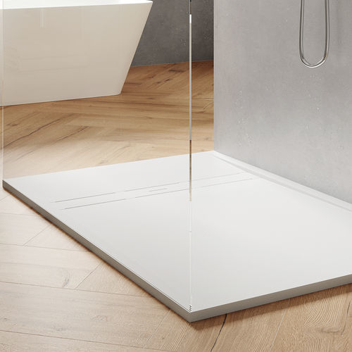 长方形淋浴房底盆 - NASSAU - ZENON SMART SOLID SURFACE - 放置式 / 坚硬表面 / 防滑