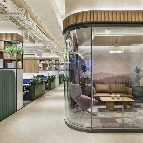 活动隔断 - ALNOPLAN G100 - ALN Office - Altinbölme Partition Wall - 模块化 / 玻璃板 / 木制