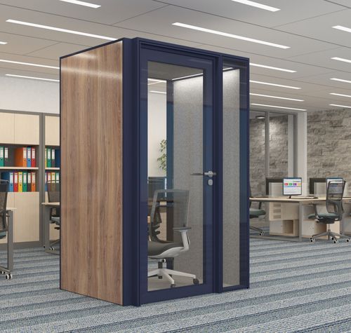 商用电话亭 - ALNO POD SMALL PLUS - ALN Office - Altinbölme Partition Wall - 玻璃 / 木质 / 铝制