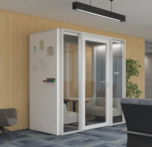 声学办公桌POD - ALNO POD MEDIUM - ALN Office - Altinbölme Partition Wall - 玻璃门 / 人体工学 / 模块化