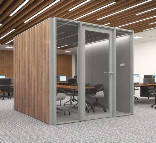 声学办公桌POD - ALNO POD X-LARGE - ALN Office - Altinbölme Partition Wall - 玻璃门 / 人体工学 / 模块化
