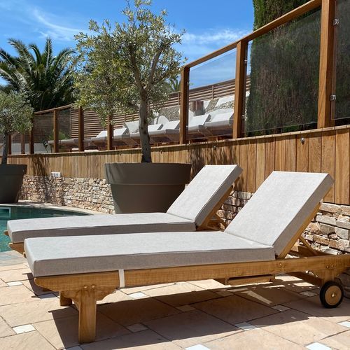 日光浴垫子 - Nautic Sun Lounger Cushion - Conva - 户外 / 长方形 / 单色