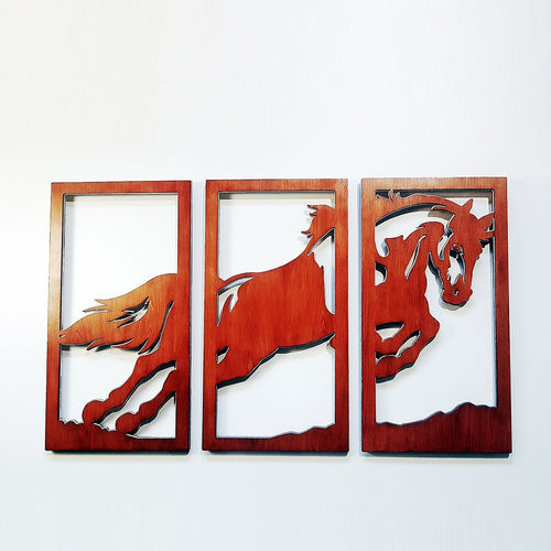 壁挂装饰面板 - Quadro design Tramax Equus - Laserplanet - 木制 / MDF / 家用
