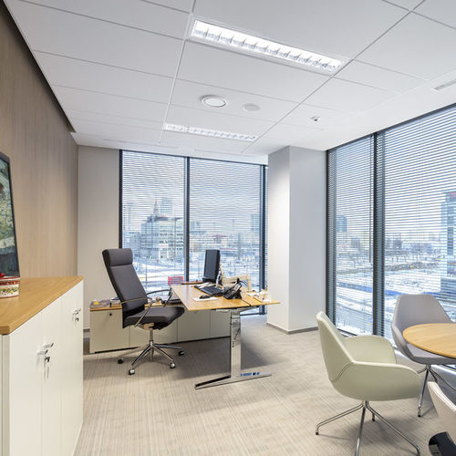 矿物纤维吊顶 - ADAGIO dB+ - Knauf Ceiling Solutions - 方砖 / 办公室 / 用于无菌室