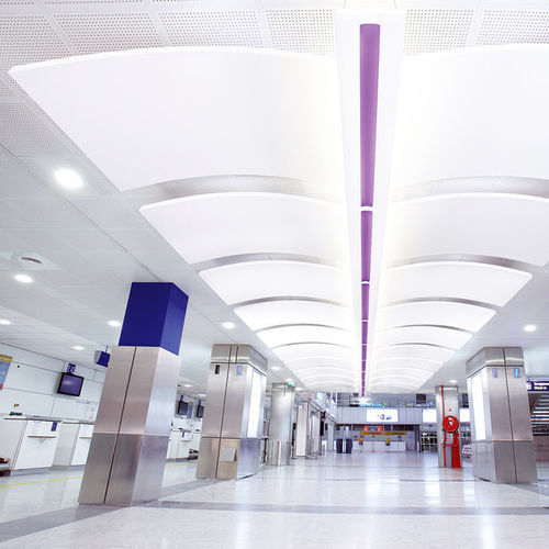 金属吊顶 - Sonic Arc - Knauf Ceiling Solutions - 板式 / 办公室 / 用于会议大厅
