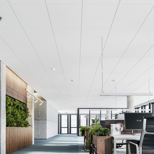 矿物纤维天花板吊顶 - TOPIQ® Alpha 15 - Knauf Ceiling Solutions - 方砖 / 板式 / 办公室