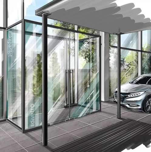 活动隔断 - ENTRANCE UNITS - PARITET LLC - 固定式 / 滑动式 / 模块化