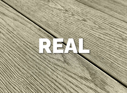 木塑复合材料露台地板条 - TECH REAL - Exterpark - PU / 灰色 / 米色