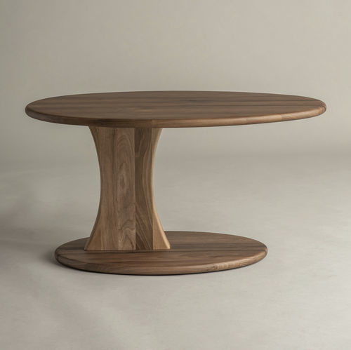 现代风格茶几 - Ellipse Big - Pommier Furniture - 栎木 / 胡桃木 / 橡木桌脚