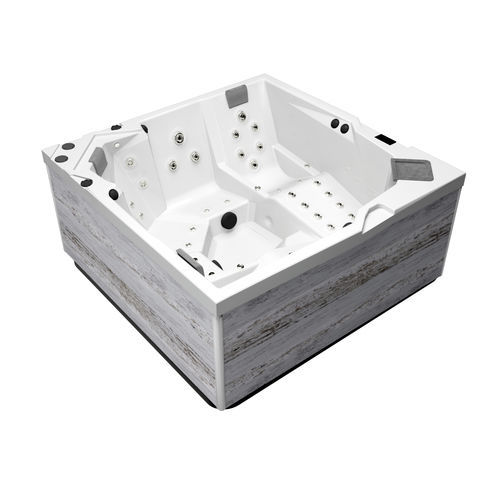地上水疗浴缸 - OKA 4 ONYX - Hanscraft - 正方形 / 5人座 / 丙烯塑料
