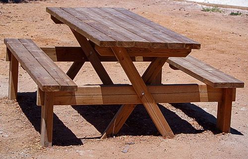 现代风格野餐桌 - Maderas Menur - 木质 / 木桌脚 / 长方形