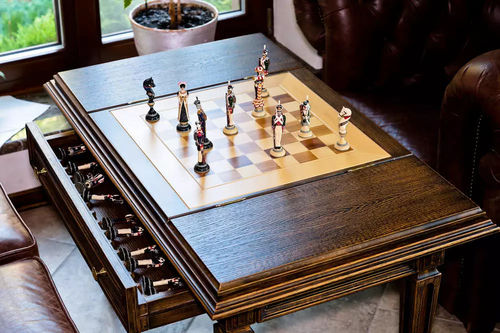 传统风格国际象棋桌 - IN WOOD LLC - 家用 / 木质
