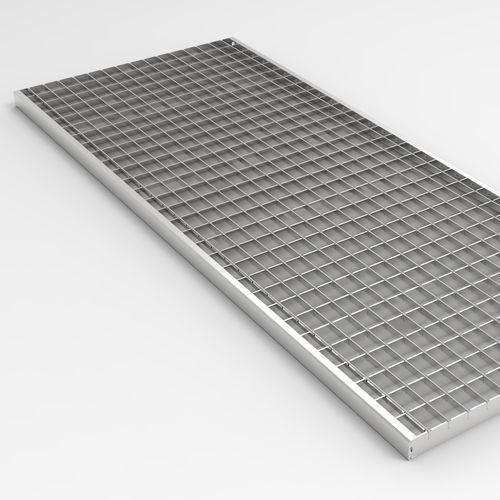 电镀钢排水沟栅 - RECTANGULAR WITH SQUARE MESH - IFEC - Industria de Ferragens do Centro - 不锈钢 / 用于公共空间 / 用于游泳池