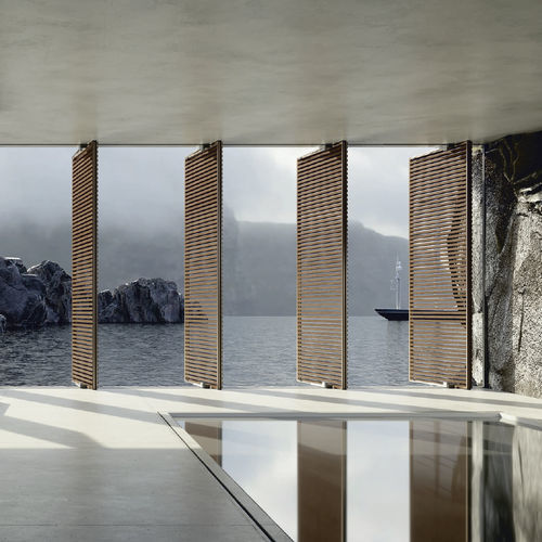 枢轴建筑遮阳板 - Motion 10210 - MOTION FACADES - 铝制 / 用于外墙 / 卧式