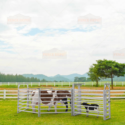 带栏杆围栏 - FDF101001 - Fence Depot - 用于动物围栏 / 电镀钢 / 长方形