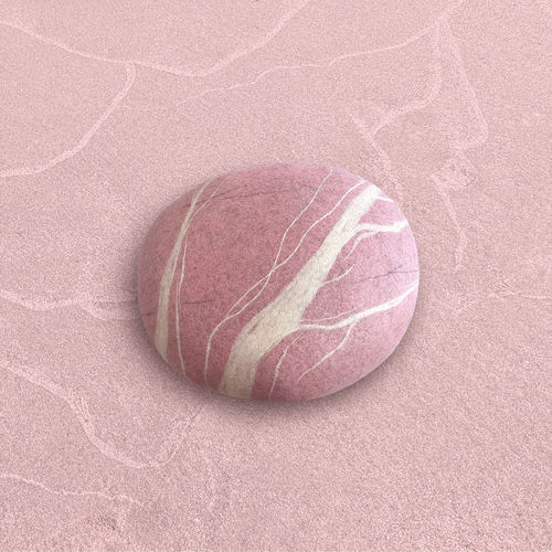 现代风格坐墩 - PINK DREAM - Katsu Stones - 羊毛 / 圆形 / 手工