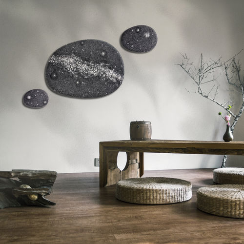 墙面隔音板 - MILKY WAY - Katsu Stones - 羊毛 / 几何图形 / 灰色