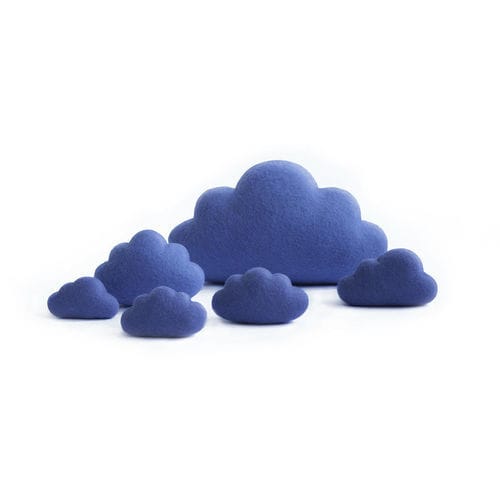 单色垫子 - BLUE WOOL CLOUD - Katsu Stones - 家用 / 羊毛 / 蓝色
