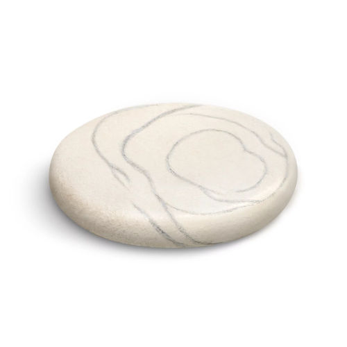 椅子垫子 - WHITE ZEN - Katsu Stones - 落地式 / 椭圆 / 图案