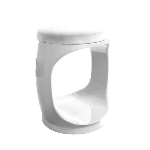 现代风格凳子 - Signet Ring B10001 White - Softicated - 丝绒 / 聚丙烯桌脚 / 布艺