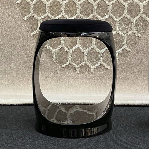 现代风格凳子 - Signet Ring B10008 Black - Softicated - 丝绒 / 聚丙烯桌脚 / 布艺