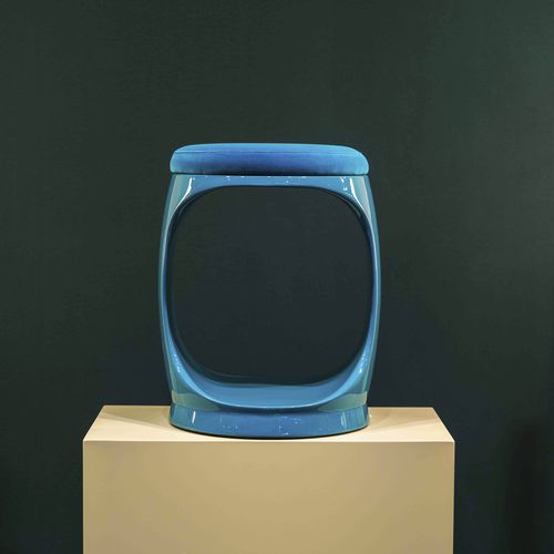 现代风格凳子 - Signet Ring B10011 Turquoise - Softicated - 丝绒 / 聚丙烯桌脚 / 布艺