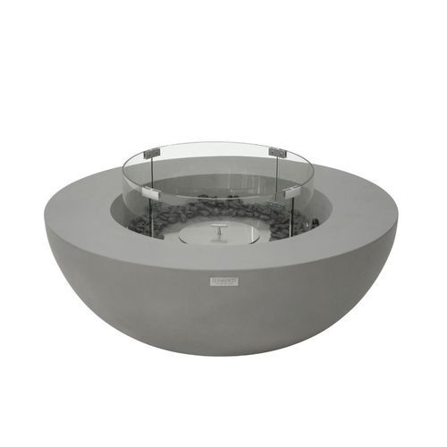 生物酒精花园火盆 - LUNAR BOWL - ELEMENTI - 不锈钢 / 纤维混凝土 / 陶瓷纤维