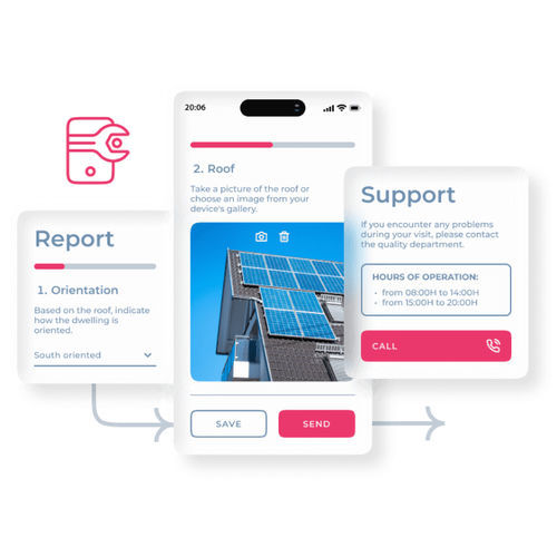 项目管理软件 - Work - Ezzing Renewable Energies SL - 数据管理 / 用于报告管理 / 用于光伏设备