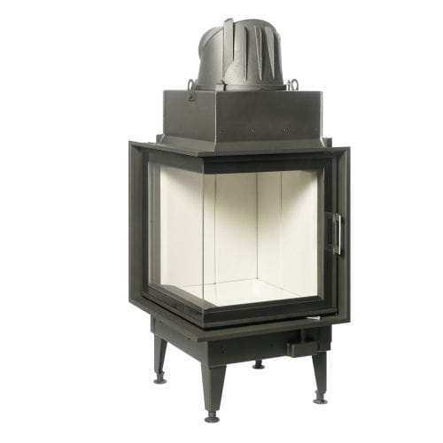 嵌入式转角壁炉 - 55X55X57 K 2.0 - AUSTROFLAMM - 燃木 / 钢 / 现代风格